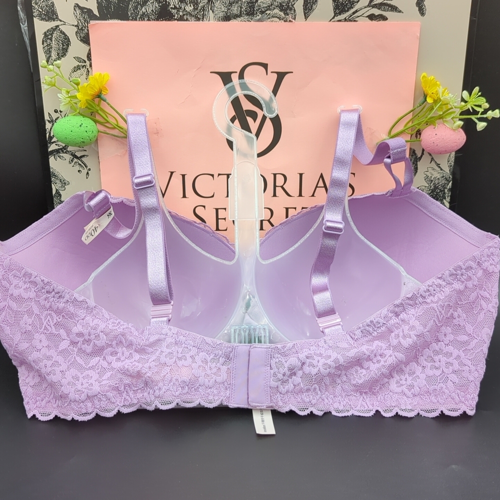 Victoria Secret Sophia Lace Underwired Push Up Bra 40DD Light Lilac - Picture 5 of 9